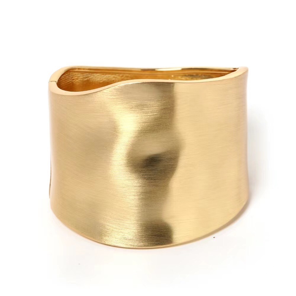 Metal smooth bracelet simple punk wide bracelet jewelry